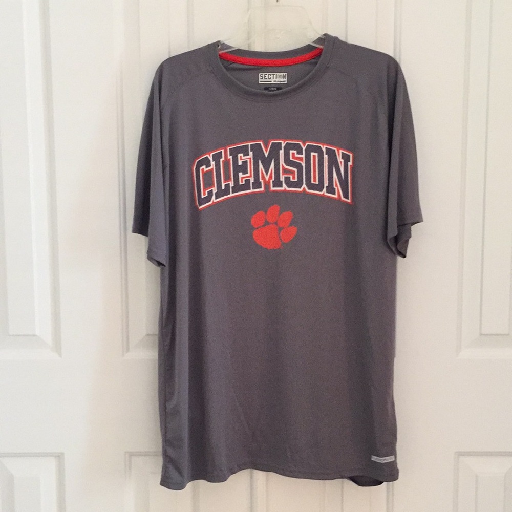Gray Clemson Fusion Fit T-Shirt